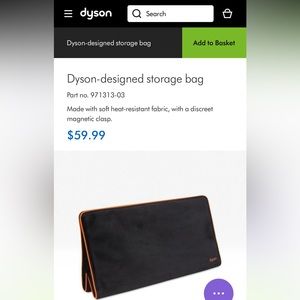 NWT Dyson storage bag